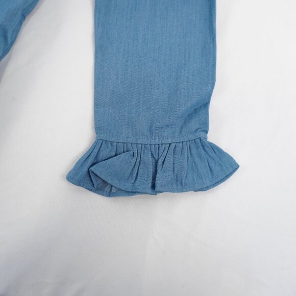 Sezane Erine Long-Sleeve Button-Up Shirt In Chambray - Women's Size US 2 - NWD! - Picture 3 of 11